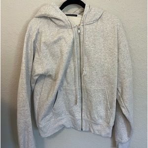 Brandy Melville light gray zip up